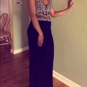 2 piece prom dress